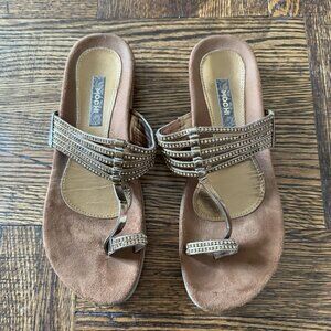 Metallic Indian Prada Sandals